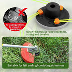 Quintillus Universal Weed Eater Head,H09 Weed Wacker Head Grass Trimmer Head Compatible with Ego, Ryobi,Echo,Weed Warrior with 12pc 11in / .095" Triangle Trimmer Line （Not for Kobalt）