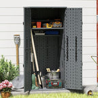 Heavy Duty Tall Storage Cabinet Outdoor Weatherproof, 28 Cuft Garage Storage Cabinet with 4 Adjustable Shelves, Lockable Kitchen Pantry Closer Organizer, 31Wx23Lx66H, Sage Grey