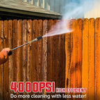 YAMATIC Pressure Washer Turbo Nozzle with Stainless Steel Filter, 4000 PSI Power Washer Turbo Tips with 1/4" Quick Connect, 360 Degree Rotating Nozzle Replacement For MTM, Ryobi, Simpson, and More