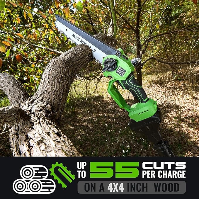 7" Chain and 7” Guide Bar Pitch: 1/4" Low Profile 44Drive Links Replacement Chain For 2-in-1 Cordless Pole Saw & Mini Chainsaw .043" Gauge