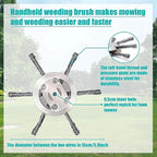 6 Inch Steel Wire Rotary Heavy Duty Weed Brush Cutter Wheel Grass String Trimmer Blades Head Universal Metal Wire Weed Eater Trimming Head Replacement Weed Wacker Weedeater Attachments (3 heads - 6in)