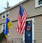 Ukraine Flag 3x5 FT Made in The USA-Heavy Duty Vibrant Colors Double Sided Ukrainian UKR Flag with 2 Brass Grommets for Home/Company/Indoor Outdoor Decoration