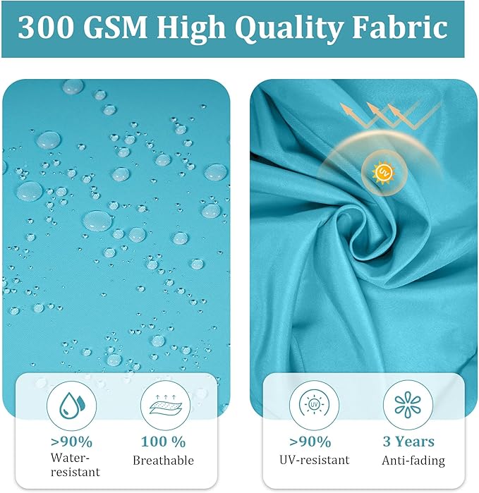 Chaise Lounge Cushions Outdoor Furniture 80 x 26 Inch Patio Lounge Chair Cushions 4'' Thick Waterproof Outdoor Chaise Cushion Weather Resistant Pool Lounger Cushion(Lake Blue)