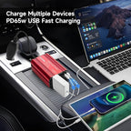 400W Power Inverter, FSATBTNE DC 12V to 110V AC Car Plug Adapter Outlet Converter with [65W PD USB-C] & [18W QC USB-A] Fast Charging Ports and 2 AC Outlets Car Power Inverters for Vehicles