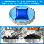 Sfcddtlg 7.8 x 7.8 Ft Large Pool Pillows for Above Ground Pools- Square Winter Pool Cover Air Pillow- Inflatable Swimming Pool Closing Winter Pillow with Ropes for Support Pool Covers