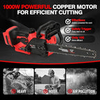 Brushless Electric Chainsaw 12" Cordless Tool Only for Milwaukee M18 18V Battery with Auto Oiler & Security Lock, for Tree Trimming and Branch Wood Cutting (Tool Only) (for Milwaukee 18v Battery)