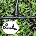 MIXC 1/2 Inch Drip Irrigation Tee Fittings, Drip Line Barbed Locked Tee Connectors, Anti-Leak 3 Way Irrigation Parts for 1/2 Inch Drip Irrigation Tubing System Connection 6 Pack