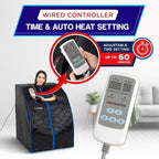 TopMaster Foldable Infrared Sauna, Portable Sauna for Home, Sauna Tent Sauna Box Portable, Indoor Portable Sauna with Foldable Chair, Wired Controller - Sauna Box for Home 1050W Power, Max 140°F Black