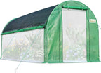 KING BIRD Premium 15x6.6x6.6FT Greenhouse for Outdoors, Large Walk-in Heavy Duty Galvanized Steel Frame, Mesh Door Screen Window Tunnel Hoop Garden Plant Winter Hot House, Side Screen Mesh, Green