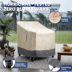 Extra Heavy Duty Patio Chair Covers Waterproof Up to 8000pa, 2 Pack Patio Furniture Covers for Outdoor Swivel/ Rocking Chair/ Adirondack Chairs, Outdoor Seat Cover with Air Vents, 33"W x 35"D x 38.5"H