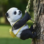 Outdoor Panda Resin Hanging - Rope Decor Statue, Animal Suspended Ornament, Ideal for Patio, Lawn & Courtyard Decoration, Housewarming Gift for Friends