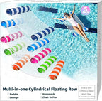 5 Pack Upgrated XL Water Pool Floats, 4-in-1 (Hammock, Saddle, Lounge Chair, Drifter) Multi-Purpose Water Pool Float, Non-Stick PVC Material