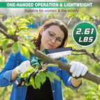 Mini Chainsaw Cordless Battery Powered, 6 Inch Small Electric Chainsaw Brushless, Handheld Pruning Chain Saw for Wood Tree Branches, 4 Chains, 2x 2500 mAh Battery, Garden Tools Christmas Gifts for Dad
