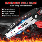 Mini Chainsaw Cordless, Upgraded 6 Inch Handheld Chain Saw Battery Powered with 2 Batteries and 3 Chains, Portable Small Electric Tree Trimmer for Wood Cutting, Courtyard and Household