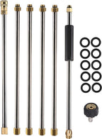 Tool Daily Pressure Washer Extension Wand, 90 Inch Power Washer Lance, 1/4 Inch Quick Connect, M22, 4000 PSI