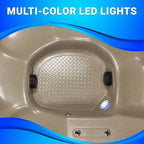 AquaLife Inland™ 5-6 Person 24-Jet Lounger Hot Tub with LED Lighting, Digital Control, Insulated Cover