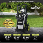 Sun Joe Electric Pressure Power Washer w/ 4 Nozzles & Foam Cannon, 2200 PSI (PWMA Certified), 1.1 GPM, 14.9-Amp Motor - Heavy-Duty Cleaning Machine for Patios, Decks, & Sidewalks, SPX3000-XT1 XTREAM