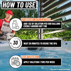 5in1 Weekly Hot Tub Cleaner - 16 Treatments, Conditioner, Clarifier - Hot Tub Chemicals, Spa Protector All in One Starter Kit, Spa Chemicals for Hot Tub for Crystal Clear Water - Made in USA