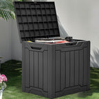 YITAHOME Outdoor Resin Storage Box 31 Gal, Water-resistant Patio Deck Box Outdoor Storage Box for Pillows, Garden Equipment, Securely Lockable, Black