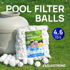 AQUASTRONG Pool Filter Balls for Sand Filters, 4.6 lbs Reusable Pool Sand Filter Balls (Replaces 150 lbs Pool Filter Sand), Efficient Water Filtration Pool Filter Balls for Swimming Pools