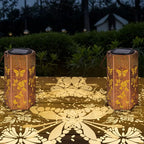4 Pack Butterfly Solar Lanterns Outdoor Waterproof - Birthday Gifts for Women, Mom, Butterflies Solar Lights Outdoor Hanging Garden Decor for Outside, Patio, Outdoor, Yard, Lawn, Balcony