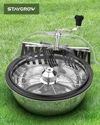 19 Inch Bud Leaf Bowl Trimmer, 19" Trim Bowl with Clear Visibility Dome and Sharp Stainless Steel Blades, for Twist Spin Cutting Buds, Flowers, Leaves, Hydroponics Plants