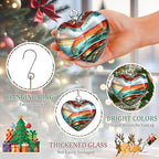 Hand Blown Glass Gazing Balls for Garden Red Heart Hanging Friendship Balls for Gift Heart Shape Ornaments for Decoration (Red - C)