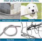 Metal Garden Hose 50 FT, Stainless Steel Hose, Water Hose with 10 Function Nozzle, No Kink & Tangle, Easy to Use & Store, Heavy Duty Lightweight Outdoor Hose