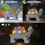 Womens Gifts Solar Turtle Statues for Garden Decor, Outdoor Sculptures for Clearance Lights for Outside Lawn Ornaments Porch Patio Balcony Yard Home - Birthday Easter Gifts for Mom Grandma