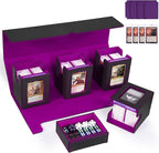 Marsguard Trading Card Deck Box with Commander Display，5 in 1 MTG Storage Holds 400+ Double-Sleeved Cards，4 Deck Boxes & Dice Tray Included，Fits MTG, TCG, PTCG & Sports Cards