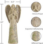 DUSVALLY Angel Garden Statues Outdoor Resin Statue Decoration, Praying Commemorating Memorial Decor, Healing Angel Gifts, 13 inches