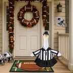 3 Pcs/Set Referee Porch Goose Outfits, Lawn Goose Statue Women Referees Costume, Garden Goose Clothes Referee Dress Hat and Whistle for 23" Statue Halloween Sports Season Outdoor Patio Yard Decor