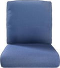 Pop 22x25/22x24 Outdoor Replacement Cushions - 1 Set High Back Deep Seat Patio Furniture Pillows for Rattan Dining Swivel Rocking Chairs Loveseat Couch Sectional Sofa - Navy Blue/Classic