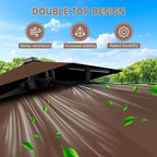 10' X 10' Cantilever Patio Umbrella Outdoor with Base Included Heavy Duty Double Top Windproof Square Offset Umbrellas with 360-degree Rotation for Pool Deck Backyard, Brown