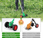 21V Cordless Grass Trimmer, Electric String Weed Wacker with 2.0Ah Lithium Battery, Telescopic Handle, 40 Min Runtime, 18000 RPM, Low Noise 92dB (Green)
