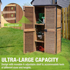 Outdoor Storage Shed Garden Cabinet with Strong Iron Frame Large Garden Shed with Floor,Waterproof