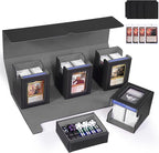 Marsguard Trading Card Deck Box with Commander Display，5 in 1 MTG Storage Holds 400+ Double-Sleeved Cards，4 Deck Boxes & Dice Tray Included，Fits MTG, TCG, PTCG & Sports Cards