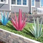 Large Tequila Rustic Sculpture, Rustic Metal Agave Plants for Outdoor Patio Yard, Home Decor Metal Agave Garden Yard Statue