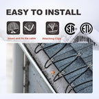 TDRD 240 feet Roof & Gutter Snow De-Icing Kit, 5W/ft Heat Tape for Roof and Gutters Ice Dam Prevention with 6 ft Power Cold