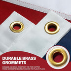 American Flag 6x10 ft for Outside, Tearproof Super Tough Series, Heavy Duty Spun Polyester, All Weather US Flag High Wind with Embroidered Stars, Brass Grommets, Ultra Durable USA Flags for Outdoor