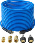 Pressure Washer Hose – 1/4" X 50 FT High Power Washer Extension Hose – Kink & Wear Resistant High Pressure Hose for Replacement – Compatible with M22 Fittings – 3600PSI