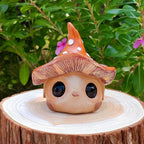 Whimsical Mushroom Garden Statue, Garden Mushrooms Outdoor Decor Gnome Garden Decor Fairy Garden Accessories for Yard, Patio, Home Desk, Backyard, Lawn Ornament Birthday Gift for Women and Men