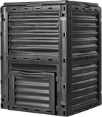 VEVOR Garden Compost Bin 80 Gallon, BPA Free Composter, Large Capacity Outdoor Composting Bin with Top Lid and Bottom Door, Easy Assembling, Lightweight, Fast Creation of Fertile Soil
