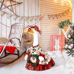 Suzile Christmas Wreath Outfit Clothes for 23 Inch High Cement or Plastic Geese Ghost Lawn Porch Goose Clothes Halloween Costume
