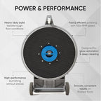 20" High-Speed Commercial Floor Burnisher, 1.5 HP, 1500 RPM, 40ft Cord, Rubber Bumper Guard, with Red, White & Black Pads for Cleaning, Polishing & Stripping
