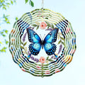 FLAGWIX Christmas Butterfly Wind Spinners Outdoor - 3D Stainless Steel Metal Wind Spinners 12 in - Birthday Gifts for Mom, Butterfly Gifts for Women, Yard Decorations Outdoor, Christmas Decorations