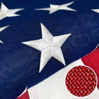 Premium American Flag 2x3 Ft TearProof Series for Outside, Heavy Duty Outdoor，Longest Lasting, Super Tough Fade Resistant Spun Polyester, High Wind US Outdoor Flags Embroidered Stars, Sewn Stripes, Brass Grommets