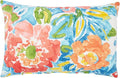 BrylaneHome Lumbar Pillow - 20" L x 13" W - Patio & Outdoor - Water, Stain & Fade Resistant - Poppy Blue