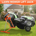 SUNROAD Lawn Mower Lift Jack,Telescopic Maintenance Lawn Mower Jack for Garden Tractors & Riding Lawn Mowers, 880 Lbs Weight Capacity Mower Lift with Manual Handle and Power Tool Extension Handle