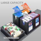 AFIING Commander Deck Box for MTG, Holds 400+ Double-Sleeved Cards, 4 Removable Deck Cases with Display Window, Dice Tray/Handle,Trading Card Storage Organizer/Dividers for TCG (Multicolore)